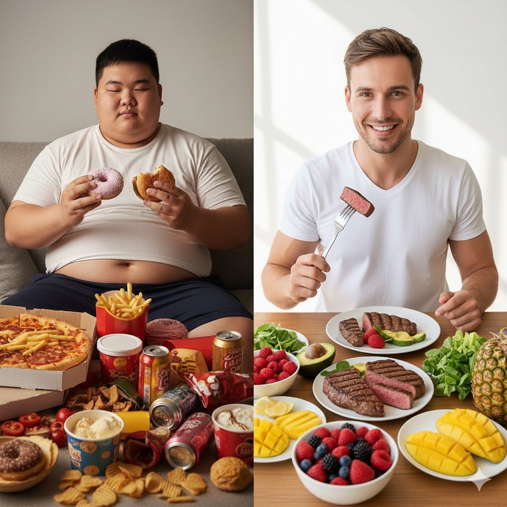 Comparativo alimentação